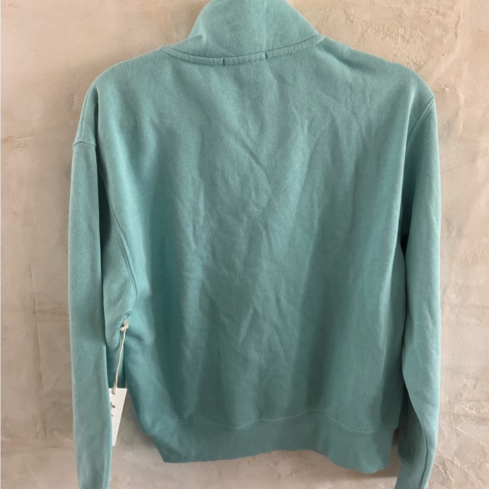 Z Supply Teal Quarter-Zip Pullover - Picture 2 of 4